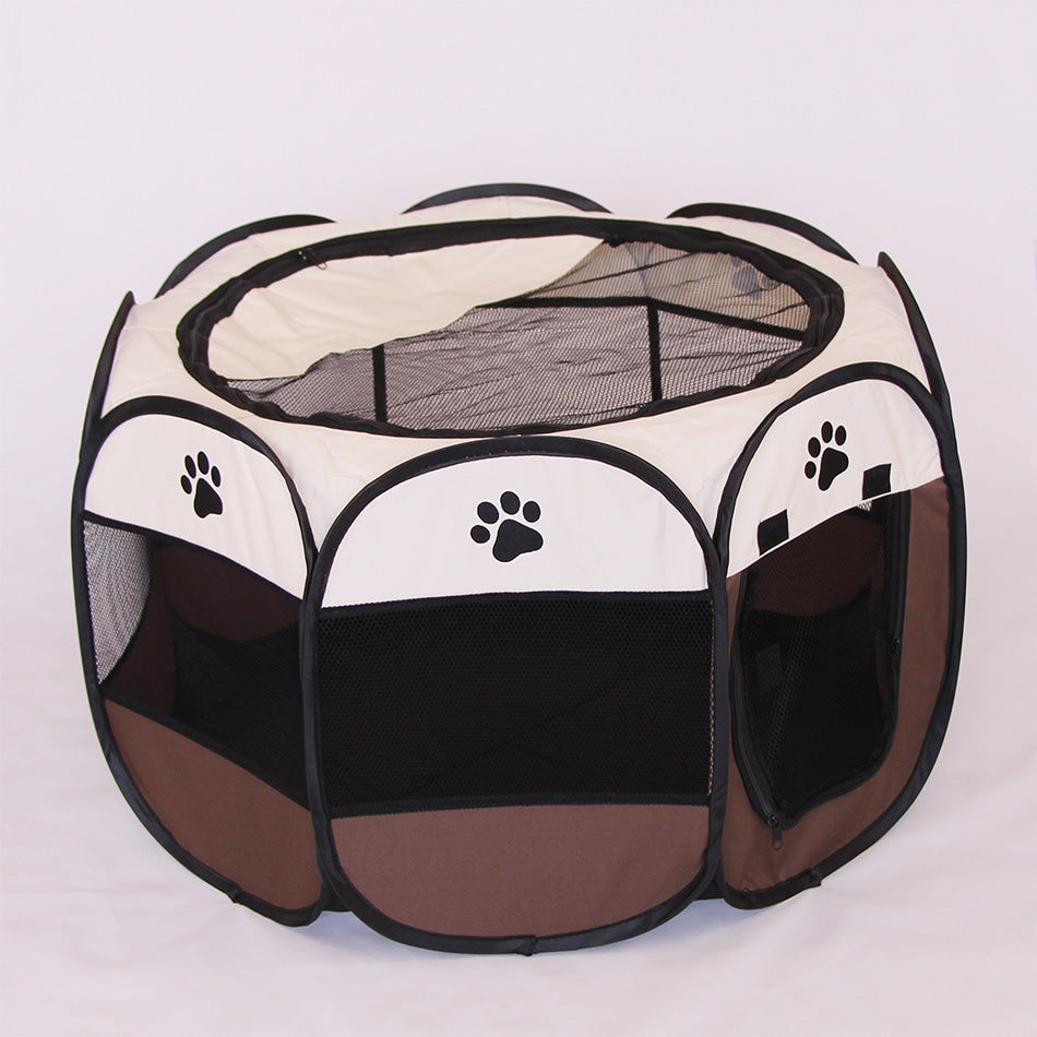 Folding Octagonal Pet Fence Oxford Cloth Cat And Dog Kennel